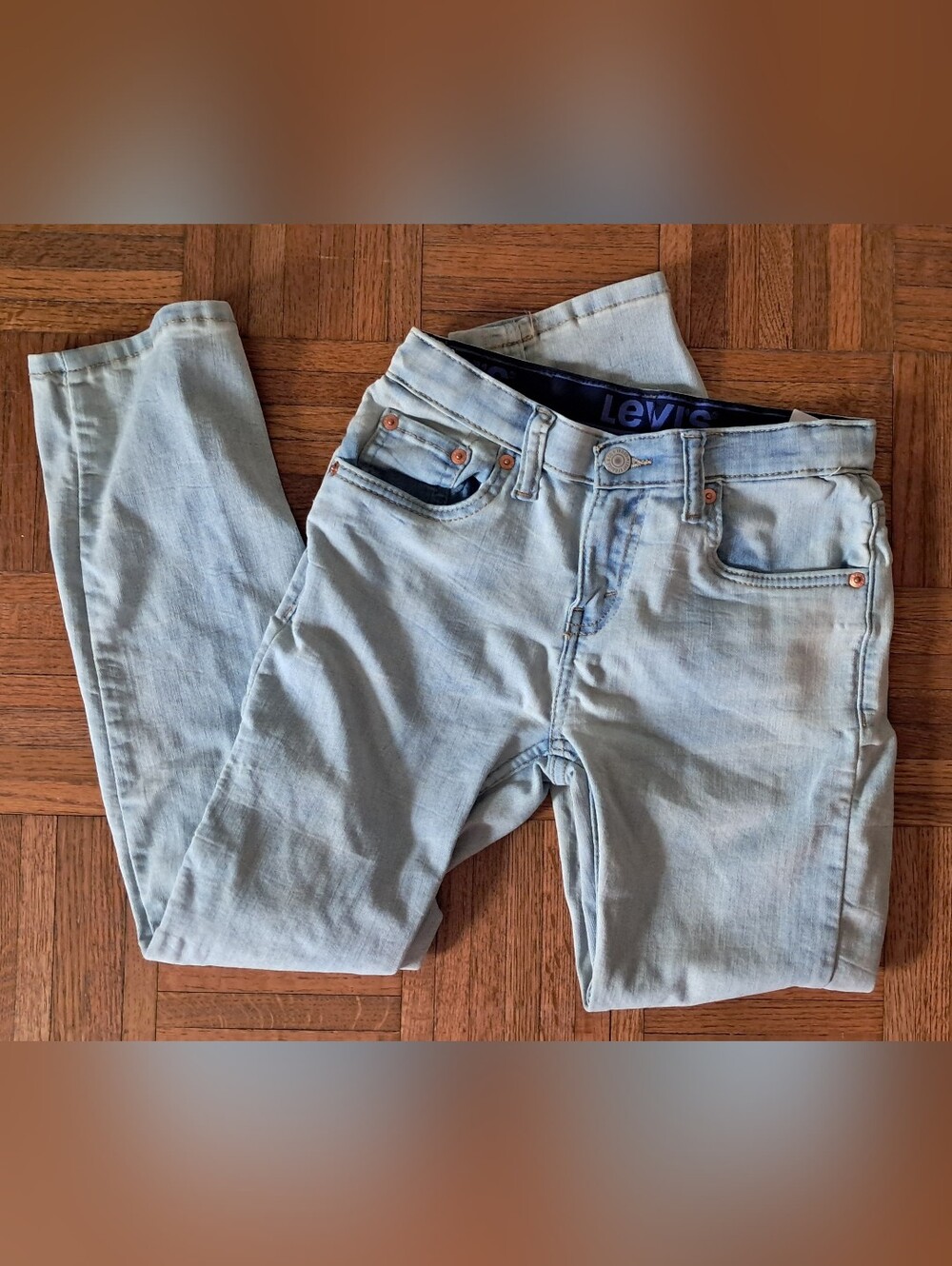 Girls Levi's Light Blue Skinny Jeans Size 10 Or 25"